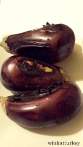 Roasted eggplants